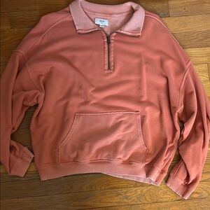 Coral Quarter-Zip Pullover
